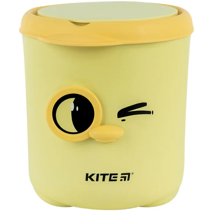 Кошик для паперів Kite Настільний контейнер для сміття, жовтий (K24-011-2)
