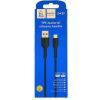 Дата кабель USB 2.0 AM to USB-C 1.0m 2.4A silicone black Denmen (DM-D42T-BK) изображение 2