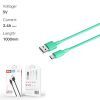 Дата кабель USB 2.0 AM to Micro 5P 1.0m 2.4A green XO (NB156-M-GR) изображение 2