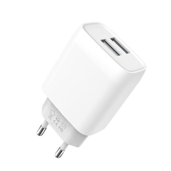 Зарядное устройство XO 2xUSB 2.4A + cable USB to Micro 5P white (L57-M-WH) изображение 4