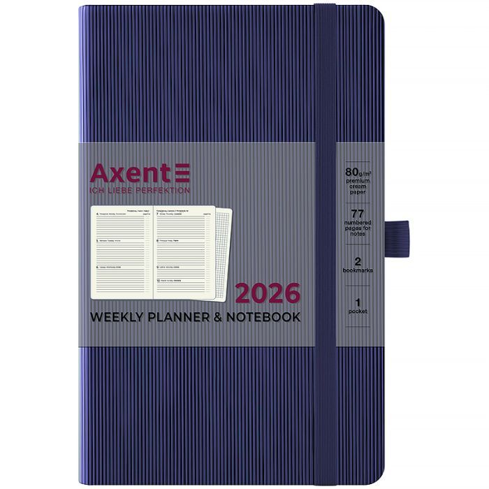 Тижневик Axent датований 2026 Partner Lines 125х195, темно-синій (8515-26-02-A) зображення 2