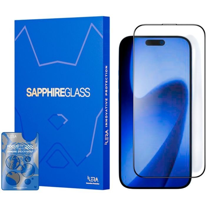 Стекло защитное iLera Sapphire Ultra Glass 2.0 iPhone 17 Pro Max (ILSPDLPL17PRMX)