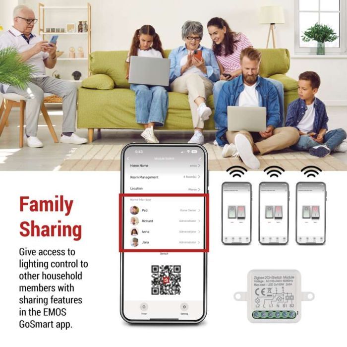 Модуль управління розумним будинком EMOS H5102 ZigBee 3.0 2-Channel (H5102) зображення 11