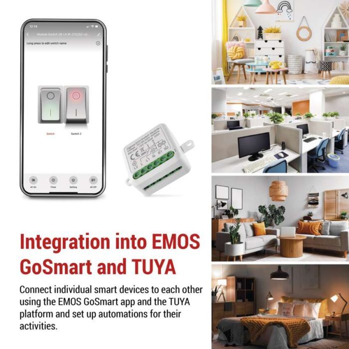 Модуль управління розумним будинком EMOS H5102 ZigBee 3.0 2-Channel (H5102) зображення 12