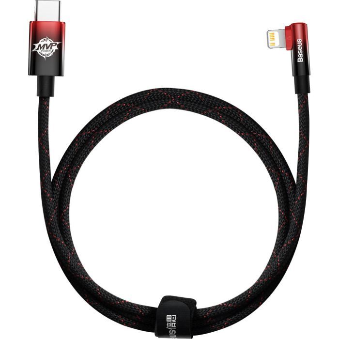 Дата кабель USB-C to Lightning 1.0m 20W 90° corner black Baseus (CAVP000201)