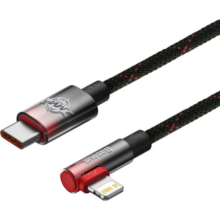 Дата кабель USB-C to Lightning 1.0m 20W 90° corner black Baseus (CAVP000201) зображення 3