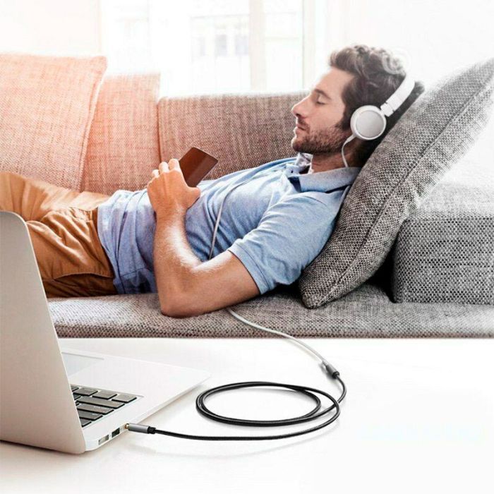 Кабель мультимедійний 3.5mm M to 3.5mm F 1.5m AV118 gray Ugreen (10593) зображення 12 Кабель мультимедійний 3.5mm M to 3.5mm F 1.5m AV118 gray Ugreen (10593) зображення 12