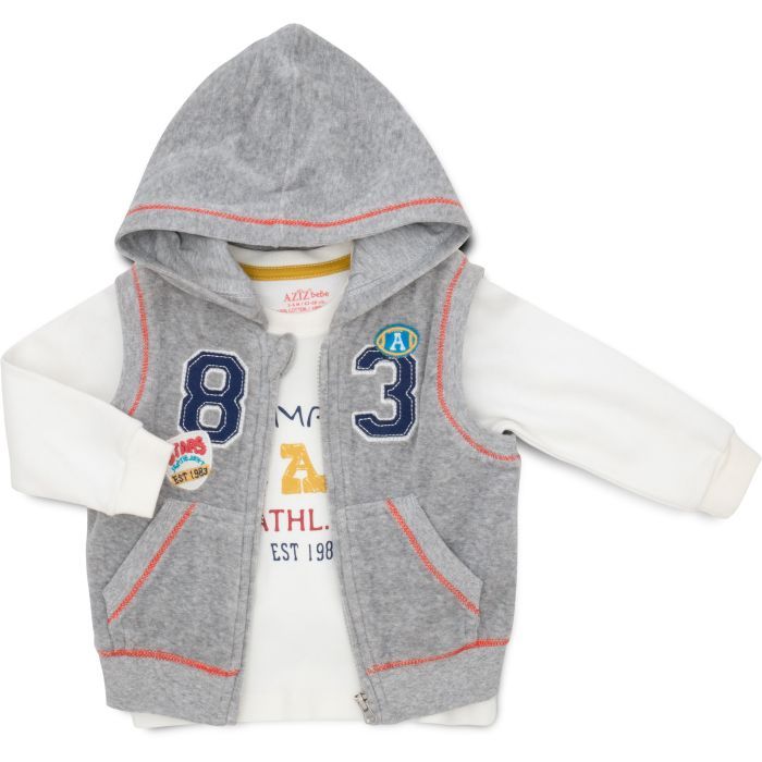 Набор детской одежды Aziz велюровый (3053-80B-creamred) изображение 2