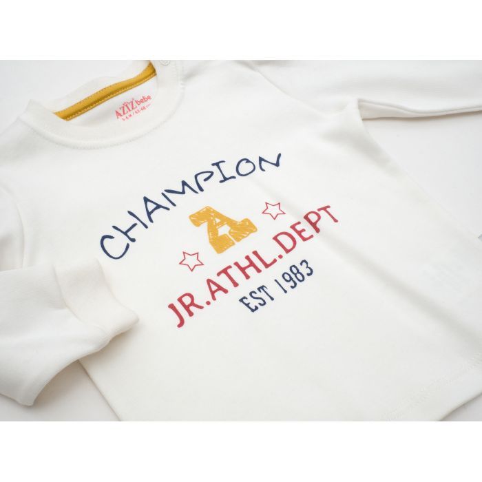 Набор детской одежды Aziz велюровый (3053-80B-creamred) изображение 6