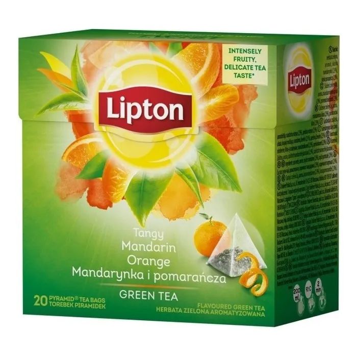 Чай Lipton зелений "Mandarine orange" 20 пакетиків (5063270108376)