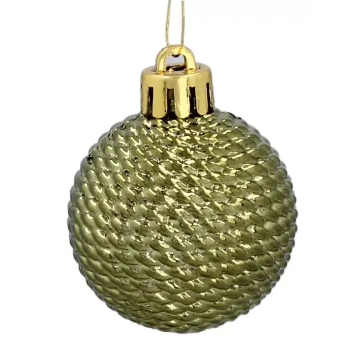 Елочная игрушка Chomik пластикові кульки компл. 31шт, 3см, оливкові (5900779877160_3) изображение 2