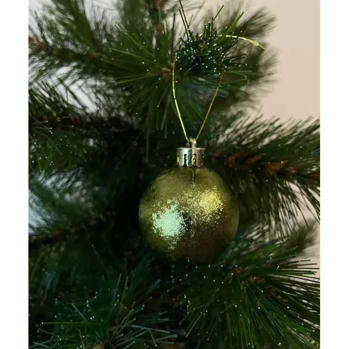 Елочная игрушка Chomik пластикові кульки компл. 31шт, 3см, оливкові (5900779877160_3) изображение 4