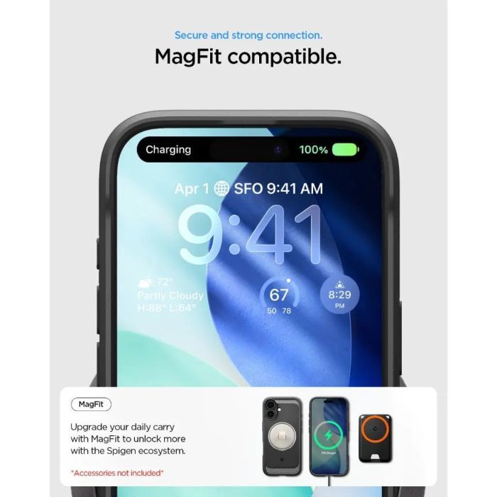 Чехол для мобильного телефона Spigen Rugged Armor MagFit iPhone 17 Matte Black (ACS10367) изображение 9