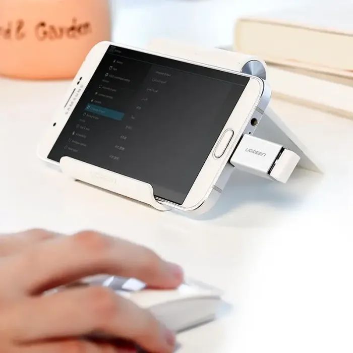 Переходник OTG USB 2.0 AF to Micro 5P US195 white Ugreen (30529) изображение 7