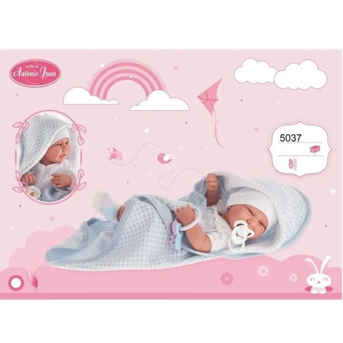 Пупс Antonio Juan вініловий Карло в ковдрі 42 см (5037) зображення 3