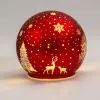 Украшение декоративное Chomik світильник Куля, скляний, LED 12x11см, червоний (5900779881853) изображение 2