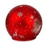 Украшение декоративное Chomik світильник Куля, скляний, LED 12x11см, червоний (5900779881853)