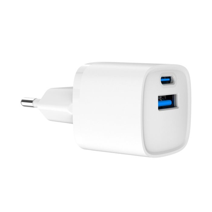 Зарядное устройство Gembird 1xUSB-C PD20W + 1xUSB QC3.0 white (TA-UC-PDQC20-W-01) изображение 3