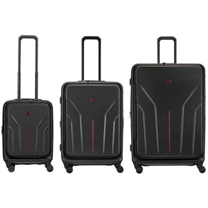 Набор чемоданов Wenger Amplix Hardside (S+M+L), чорні (653335)