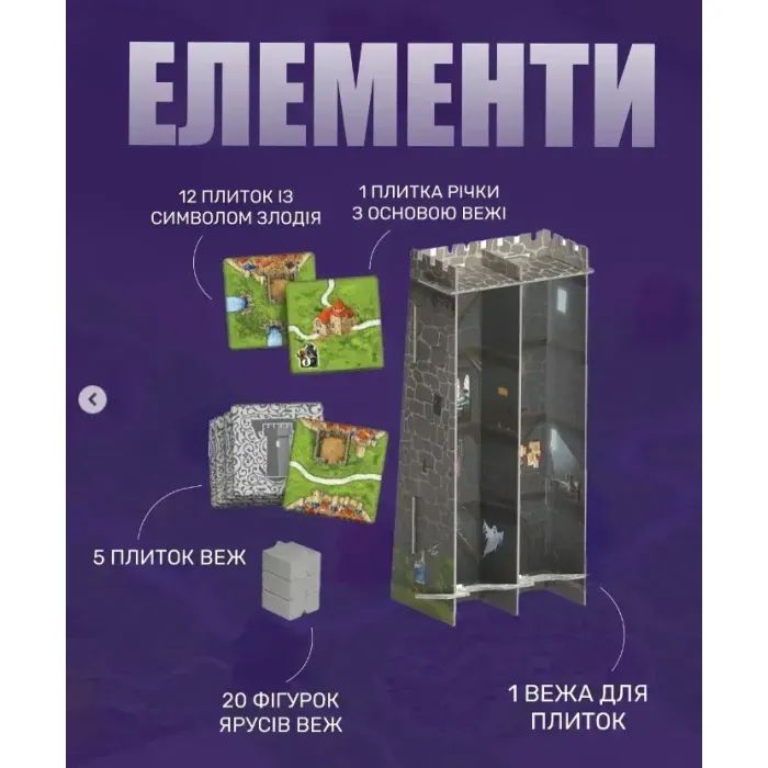 Настольная игра Feelindigo Каркасон: Башни и воры (Carcassonne: The Tower) (укр.) дополнение (FI25069) изображение 2