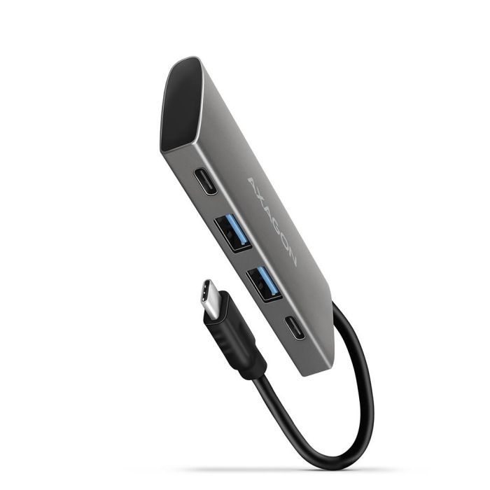 Концентратор AXAGON USB-C to 2xUSB-A + 2xUSB-C 10Gbps 0.13m gray (HMC-4G2)