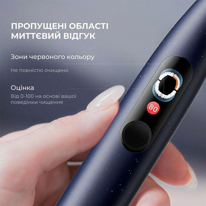 Электрическая зубная щетка Oclean X Plus Pro Digital Blue (6970810556186) изображение 11