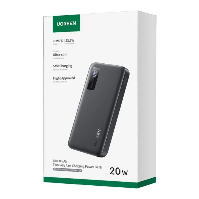 Батарея універсальна Ugreen 10000 mAh 20W Black (U_25742) зображення 2