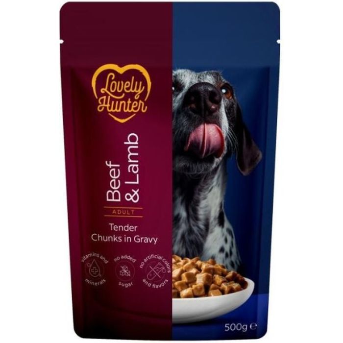 Влажный корм для собак Lovely Hunter Adult Beef & Lamb 500 г (LHU70475)