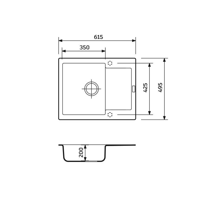 Мойка кухонная Adamant Minimal Old stone + змішувач + дозатор (1824296902310) изображение 7