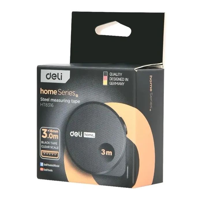 Рулетка Deli Home Series 3 м x 16 мм (EHT8316) изображение 3