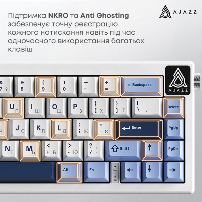 Клавиатура Ajazz AK650 Day Dream Switch Gradient USB UA Black (AK650-DD-BG) изображение 13