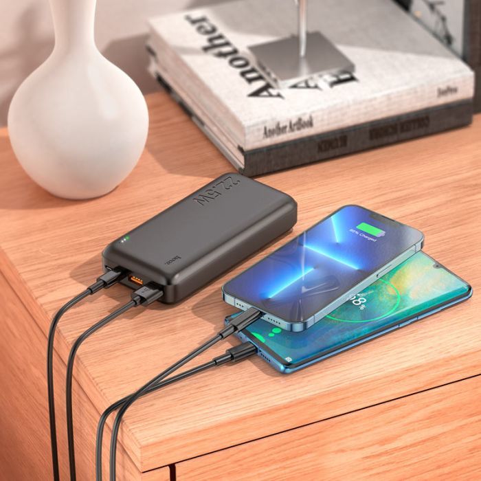 Батарея універсальна HOCO 20000mAh, 22.5W, Black (J101A / 45365) зображення 5
