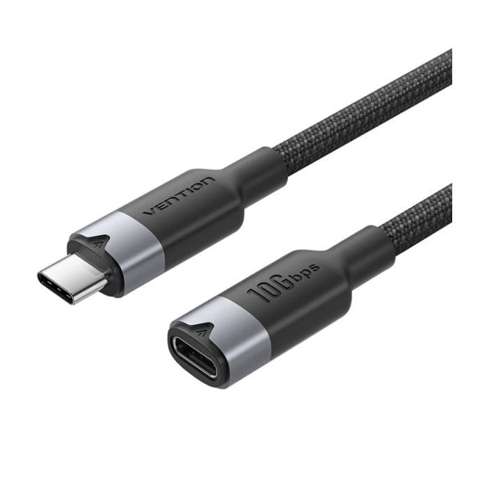 Дата кабель USB-C M/F 1.0m 100W 10Gbps 4K60Hz Vention (TRFBF)