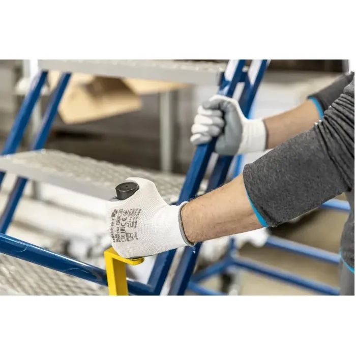 Захисні рукавиці Hoegert GLAN HT5K754-9 з нітриловим покриттям світло-сірі, 9 (HT5K754-9) зображення 3