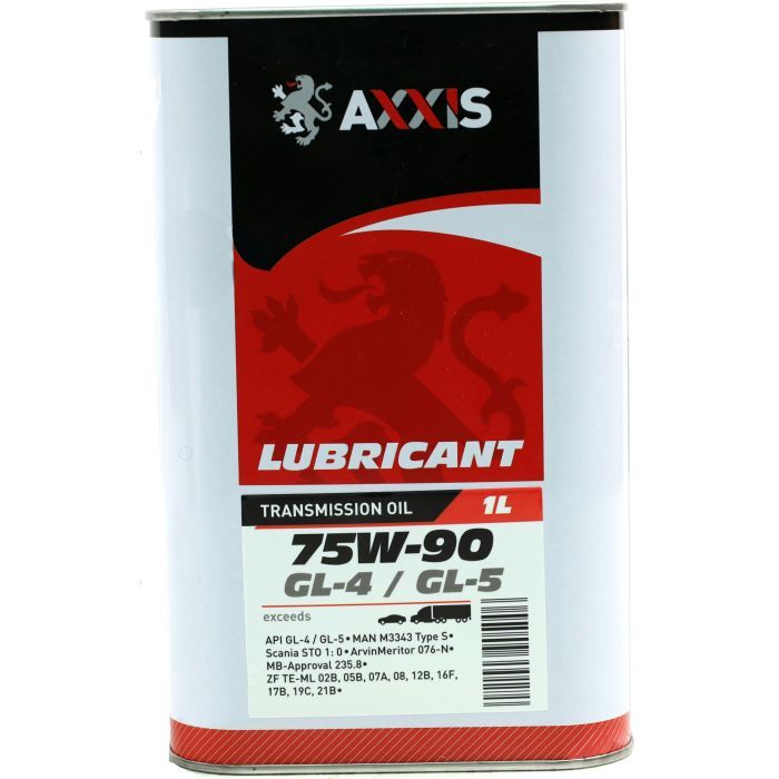 Трансмиссионное масло AXXIS 75W-90 GL-4/GL-5 1л (AX-2060)