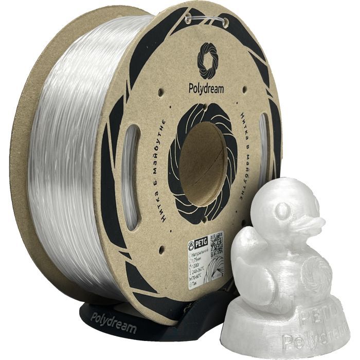Пластик для 3D-принтера Polydream PETG 1,75mm 1,2кг Natural (PETG0000/30)