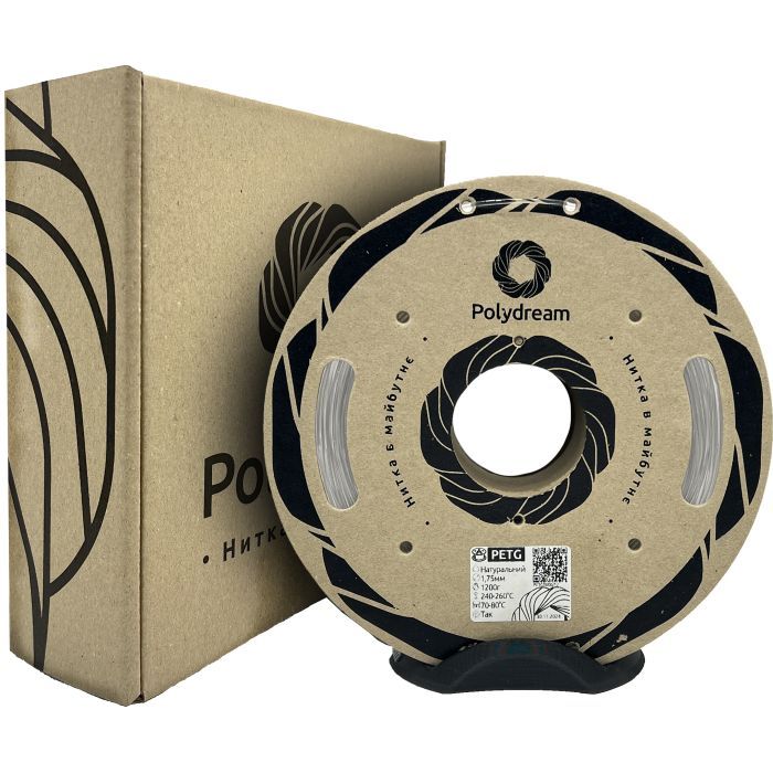 Пластик для 3D-принтера Polydream PETG 1,75mm 1,2кг Natural (PETG0000/30) зображення 2