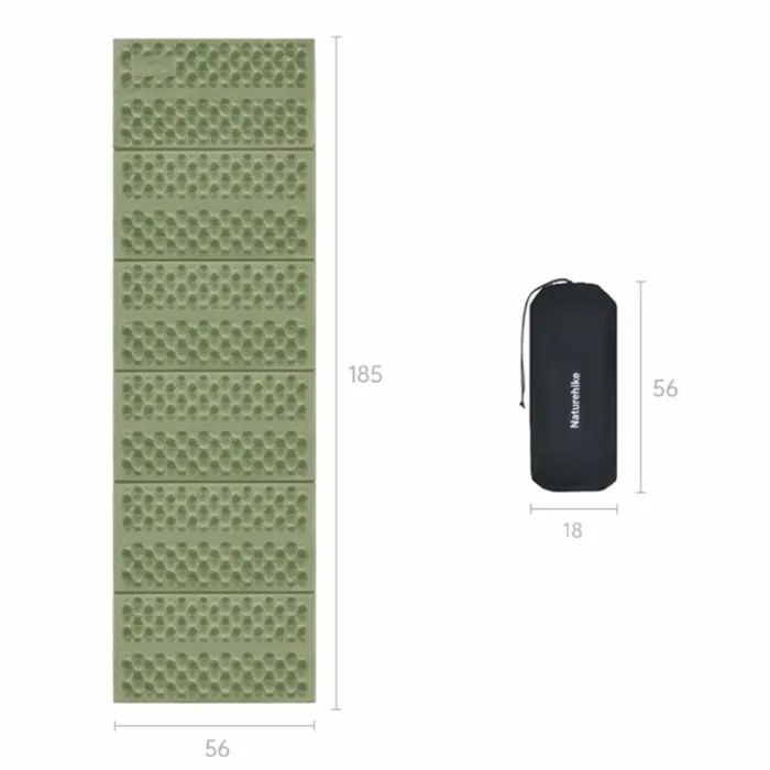 Туристический коврик Naturehike IXPE CNK2550WS030, алюмінієва плівка, 18 мм, оливковий-зелений (6977465868206) изображение 4