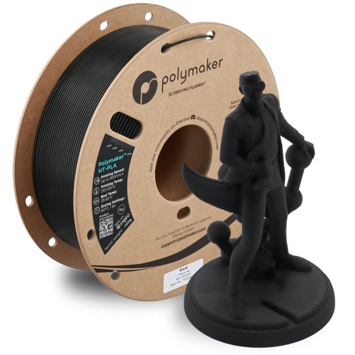 Пластик для 3D-принтера Polymaker HT-PLA 1,75mm 1kg BLACK (PA17001) зображення 3