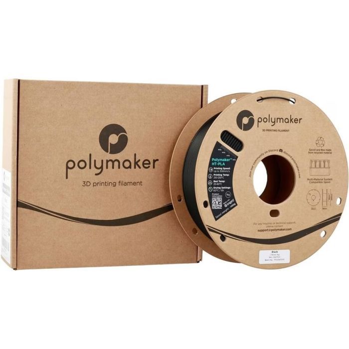 Пластик для 3D-принтера Polymaker HT-PLA 1,75mm 1kg BLACK (PA17001) зображення 4