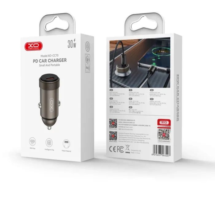 Зарядний пристрій XO USB-C PD30W black (CC70.black) зображення 4