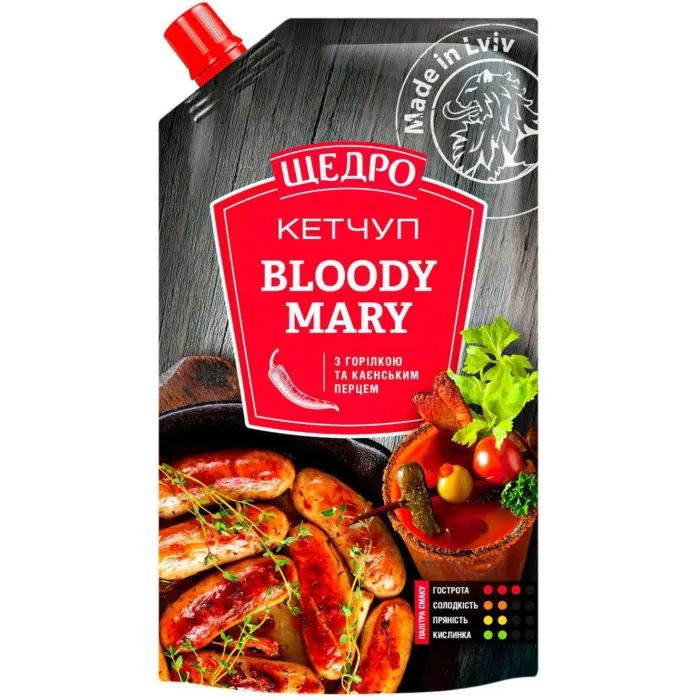 Соус Щедро Кетчуп Bloody Mary 250 г (4823097407684)