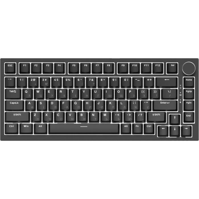 Клавиатура Ajazz AK820 Red Switch USB-C UA White (AK820-R-W)