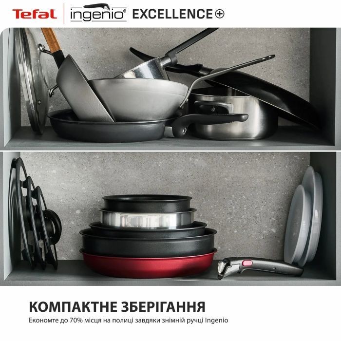 Набор посуды Tefal Ingenio Excellence+, 13 предметів, чорний (P0009753) изображение 5