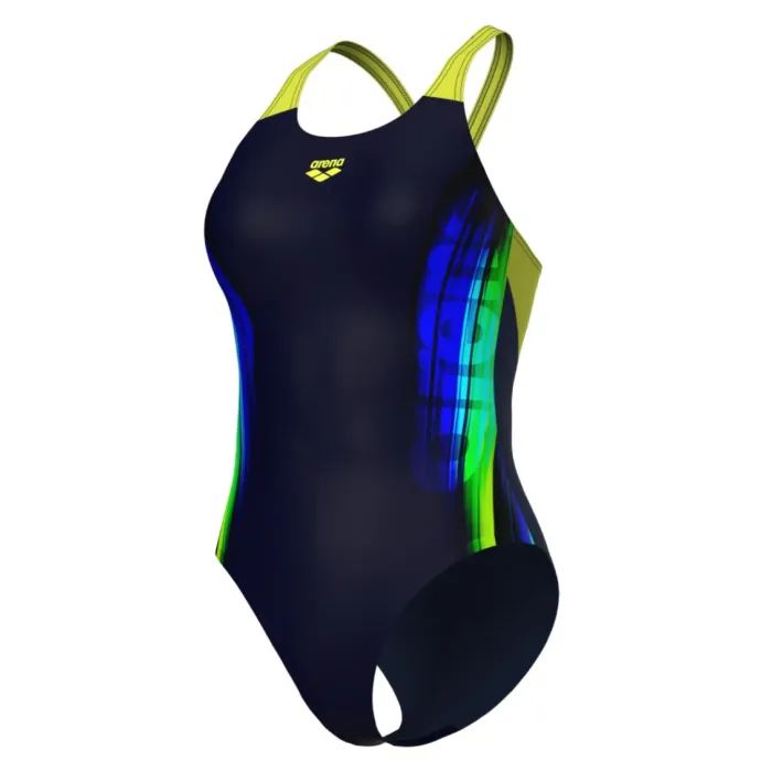 Купальник Arena Breath Swimsuit V Back Lb 008330-580 синій, чорний, бірюзовий 44 (3468337422006) изображение 7