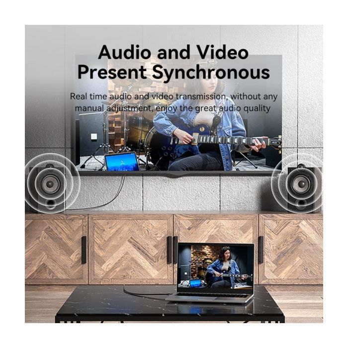 Кабель мультимедийный HDMI M to HDMI M 10.0m V2.0 4K60Hz PVC black Vention (ALIBL) изображение 4