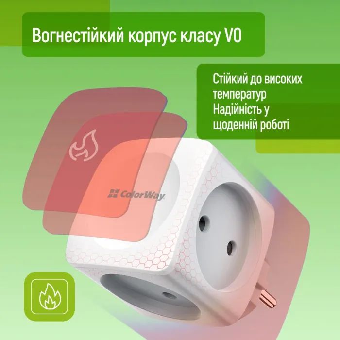 Сетевой разветвитель ColorWay CW-CHE4W 4 розетки (CW-CHE4W) изображение 10