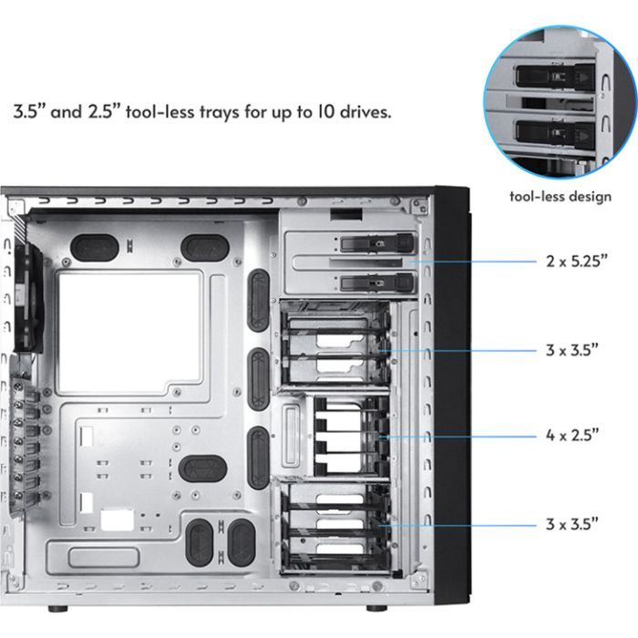 Корпус для ПК Chieftec UNI (BW-01B-OP) изображение 12
