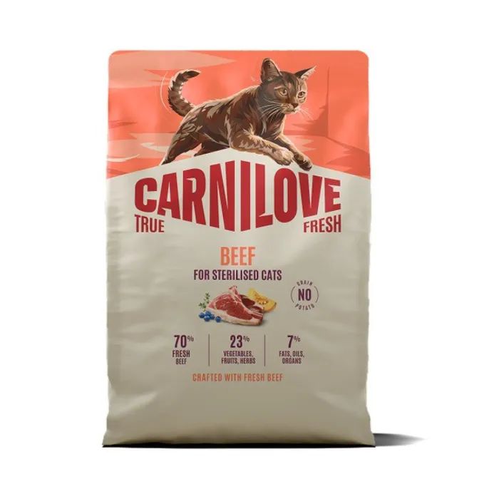 Сухий корм для кішок Carnilove True Fresh Beef Sterilised 2 кг (8595602582174)