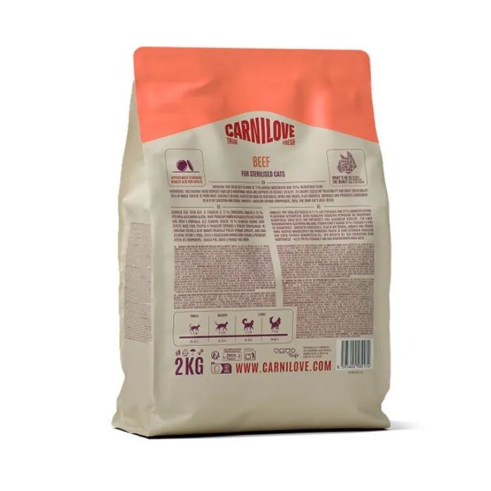 Сухий корм для кішок Carnilove True Fresh Beef Sterilised 2 кг (8595602582174) зображення 2